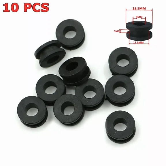 Universal Rubber Side Cover Grommets and Fairing Kit, 10-Piece Set, Durable and Easy-to-Install