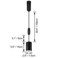 thumbnail image 4 of FSLiving Linear Look Adjustable Height H-Type Track Pendant Light Full Spectrum 7W LED Natural Plant Grow Light with Timer, 24 Hours Auto Halo Track System Black Lights for Hallway Indoor Plant, 4 of 8