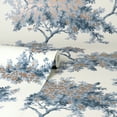 thumbnail image 3 of Brewster Home Fashions Ashdown Dark Blue Tree Wallpaper, 20.5-in by 33-ft, 56.38 sq. ft., 3 of 7