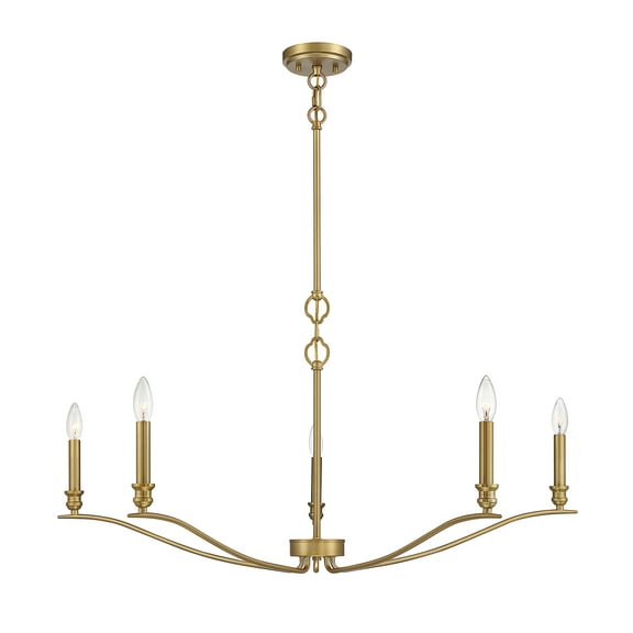 Trade Winds Lighting 5-Light Chandelier In Natural Brass