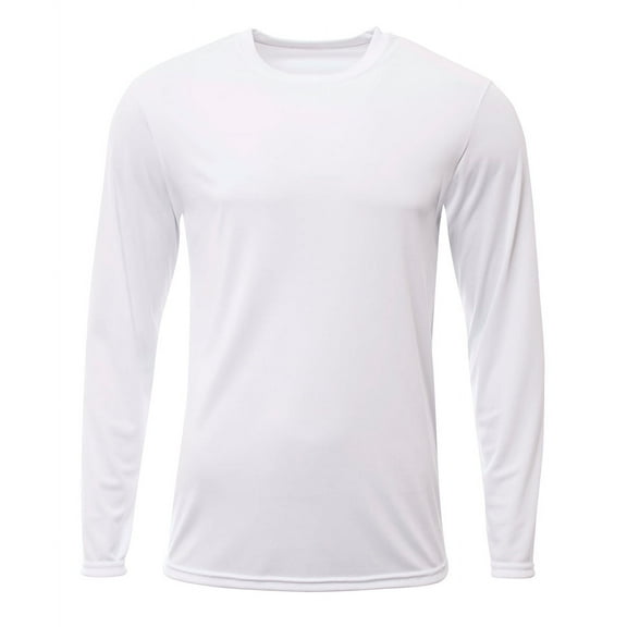 A4 N3425 Mens Sprint Long Sleeve Tee - White - XL