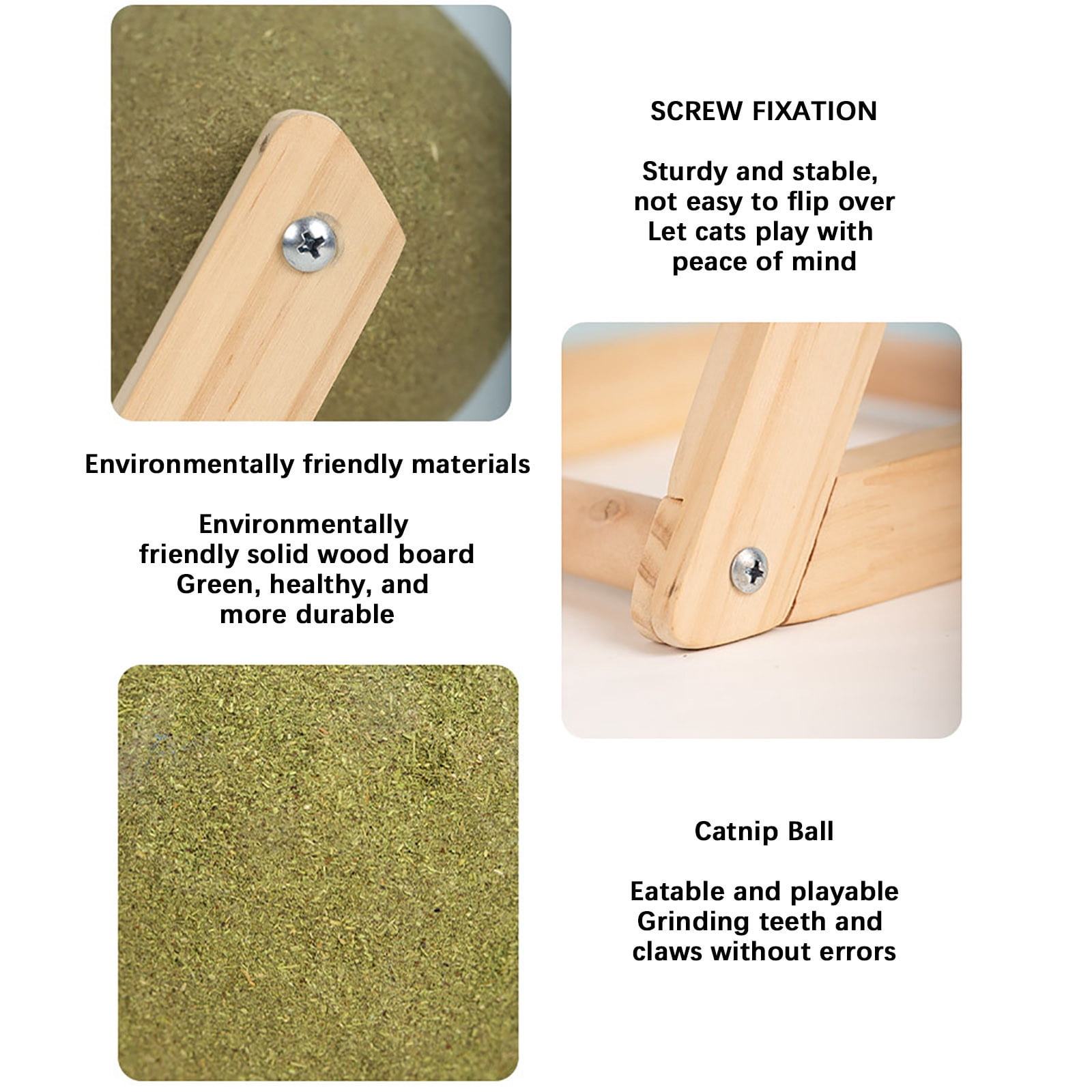 Giant Catnip Ball,Giant Catnip Ball with Wood Stand,Huge Catnip Ball,Giant Cat Toys for Indoor Cats, Interactive Catnip Roller Ball,Interactive Catnip Toy,Relaxation Catnip Ball Toy