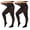 2Black, variant on DUCMODA Women's Plus Size High Waist Nylon Tights, Ultra Soft Solid Color Semi-Opaque Stockings, Sizes 1X To 4X