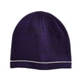 thumbnail image 2 of Alfani Mens Reflective Beanie Hat, Purple, One Size, 2 of 3