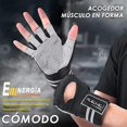 thumbnail image 2 of Guantes de Gym con Muñequeras， Guantes Gimnasio para Hombres y Mujeres Anti-Derrapantes sin Dedos con Soporte para la Muñeca, Ejercicios, Crossfit, Entrenamiento Cruzado de Gimnasia, 2 of 5