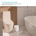 thumbnail image 3 of Home Zone Living 1.5 Gallon Round Open Top Wastebasket, Stainless Steel, Matte White and Matte Black, 2 Pack with Trash Bags, 3 of 7