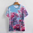 thumbnail image 4 of Enchanting Rose Women T-Shirt Classic O Neck T-Shirts Short-Sleeve Trendy Animal Print Design Tshirt Casual Clothing, 4 of 5