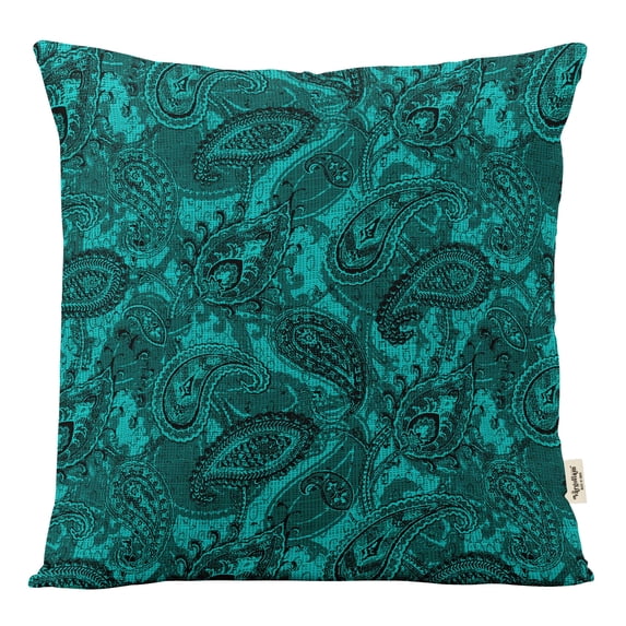VargottamSquare Pillow Cover - Decorative Pillow Covers24x24 Inches,PrintedTeal BlueThemePillowcase, DecorativeSquareCushionCovers