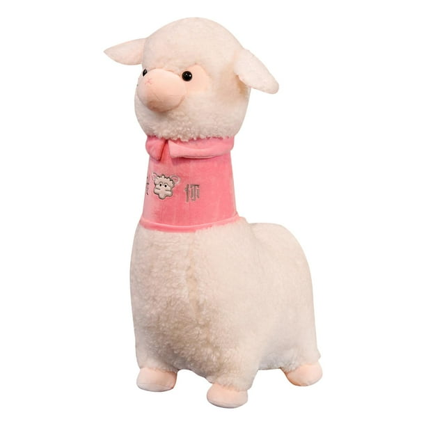Muñeco de peluche de alpaca para decoración de dormitorio, sofá, para niños, niñas y adultos. Blanco