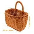 thumbnail image 2 of HAMPPLIES Ginger Storage Basket 1Piece Woven from Natural Rattan and PP for Kitchen Use in Brown, 2 of 8