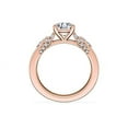 thumbnail image 2 of 0.70 Carat Excellent Round Cut Natural Diamond Beautiful Solitaire with Accents Bridal Ring for Bride Solid 14K Rose Gold Size 5, 2 of 8