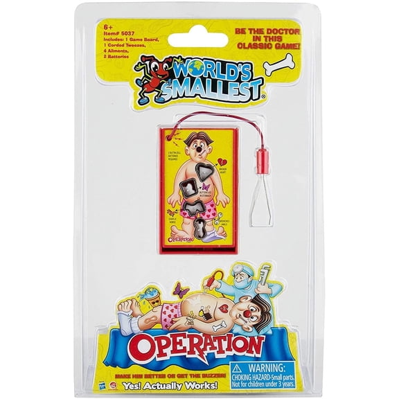 World’s Smallest Operation Game – Fully Functional Mini Classic with Lights and Sounds