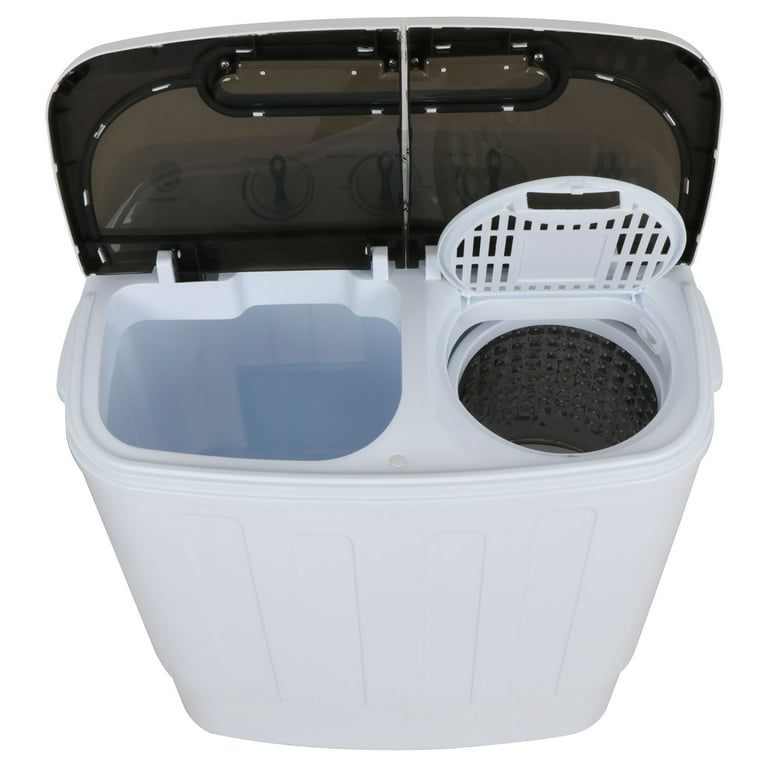 Portable Mini Washing Machine Compact Twin Tub 13lb Washer Spin & Dryer  White