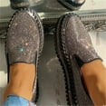 thumbnail image 6 of Babysbule Womens Shoes Fashion Women's Single Shoes Rhinestones Thick-Soled Flat Shoes Casual Students Shoes, 6 of 7