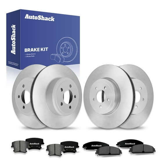 AutoShack Front Vented & Rear Vented Brake Rotors   Ceramic Pads 12-PC Brake Kit Replacement for 2006-2014 Dodge Charger 2005-2014 Chrysler 300 2009-2014 Dodge Challenger