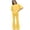 Yellow, variant on GiLiling Girls 2 Piece Outfits Cute Bow Print T-Shirt and Flare Pants Spring Summer Teen Girls Fashion Clothing Set (Yellow, 11-12 Years)