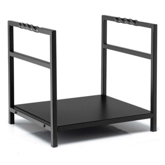 Firewood Rack with Handles & Feet - Steel Log Holder - 16" x 13.5" x 14" - 110 lbs Capacity - Indoor/Outdoor Fireplace Wood Storage