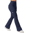 thumbnail image 5 of Lumtrix Women Workout Flare Leggings with Pockets Yoga Pants High Waisted Tummy Control Cargo Leggings Navy L, 5 of 6