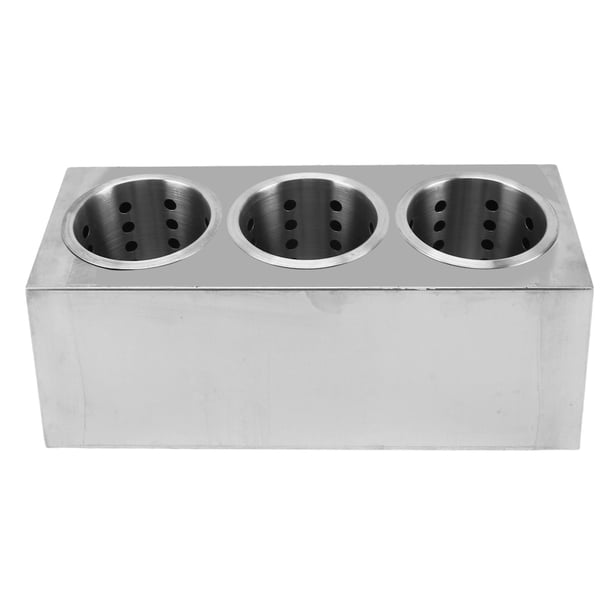 Soporte Para Cubiertos, Organizador De Utensilios De Acero Inoxidable, Cubo De Almacenamiento Con Fondo Antideslizante Para Cocina, Cuchara, Tenedor, Cuchillo