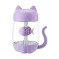 thumbnail image 1 of Humidificador de aire con luz LED USB recargable tablero de tablero de niebla de agua a domicilio Difusor de gran capacidad para coche 350ml púrpura Vogacara HA059335-03B, 1 of 7