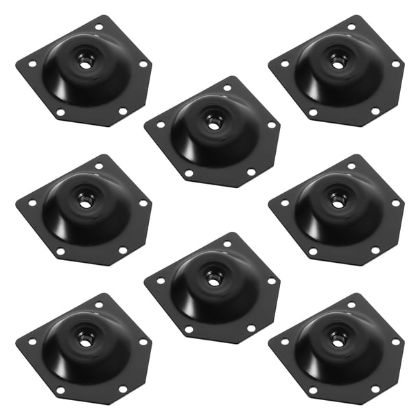 AURARMLET 8Ud Placas De Montaje Anguladas Para Patas De Muebles En Negro Para Reparación Y Estilo Mid Century