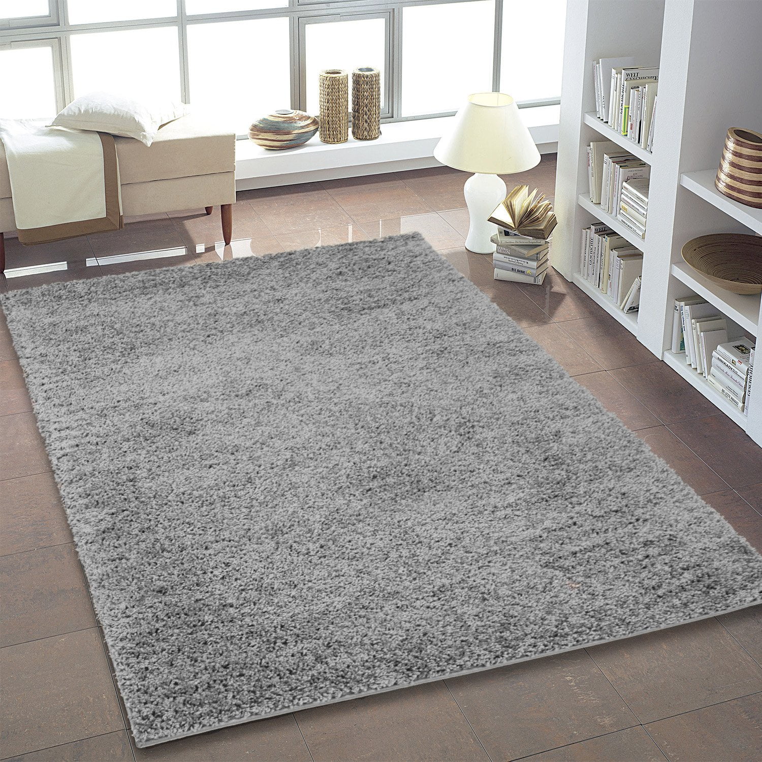 La D le Rugs Shaggy Collection Soft Indoor Solid Area Rug Carpet In 
