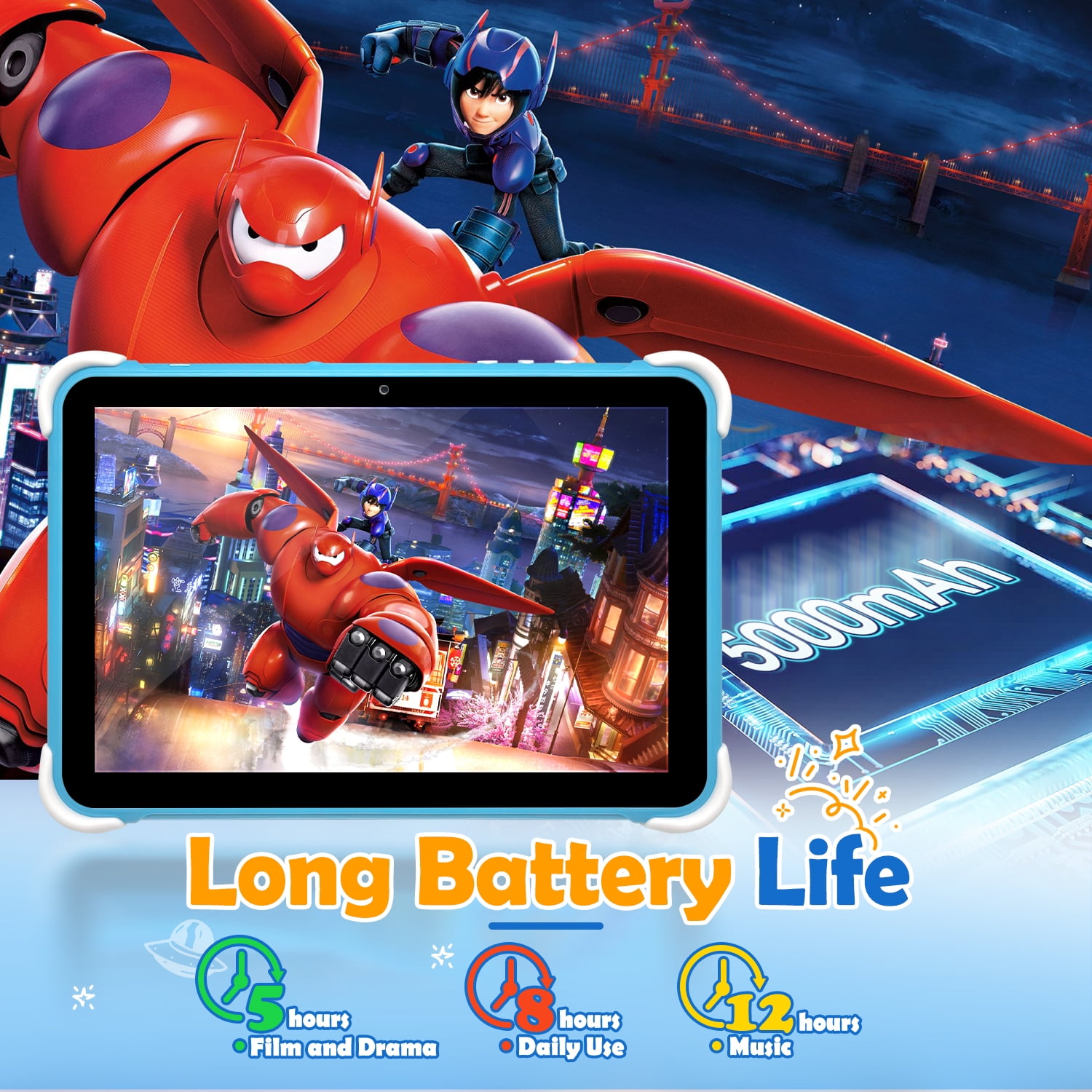 iFanze 10.1 inch Android 11 Kids Tablet, 64GB, HD Touch