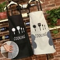 thumbnail image 2 of Delantal de Cocina de 2 Piezas Hombres Mujeres Delantal de Cocina Profesional Chef Adulto Impermeable a Prueba de Manchas, con Bolsillos y Lana Coral Absorbente, Delantal de Cocina de Chef p, 2 of 5