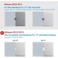 thumbnail image 4 of IBENZER Compatible with 2025 2024 MacBook Pro 13 Inch Case M2 M1 A2338 A2289 A2251 A2159 A1989 A1706 A1708 (2025-2021), HardShell Case & Keyboard Cover & Screen Film, Sierra Blue, SIBL, 4 of 9