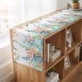 thumbnail image 6 of Table Runners 72 Inches Long Dress Scarves, Marine Life Farmhouse Kitchen/Dining Table Runner, Coffee Tablerunners, Nautical Underwater Coral Shell Starfish Watercolor 14x72 Inch, 6 of 9