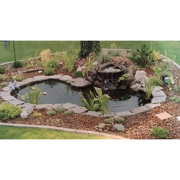 Water Garden FOUTAIN KOI Pond KIT Liner & Pump 9' X 6' Liner & 5 Water Lilies