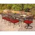 thumbnail image 4 of Hanover Traditions 9-Piece Outdoor Dining Set with Cast-Top Table, 2 Swivel Rockers and 6 Stationary Chairs, 4 of 17