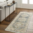 thumbnail image 6 of BoutiqueRugs Cyndi Traditional Area Rug - Blue, Peach, Mustard - 6'7" Round, 6 of 11
