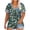 Green, variant on Plus Size Tops for Women Vintage Print T-Shirts Short Sleeve V Neck Shirts Summer Casual Loose Blouse Beach Vacation Outfits