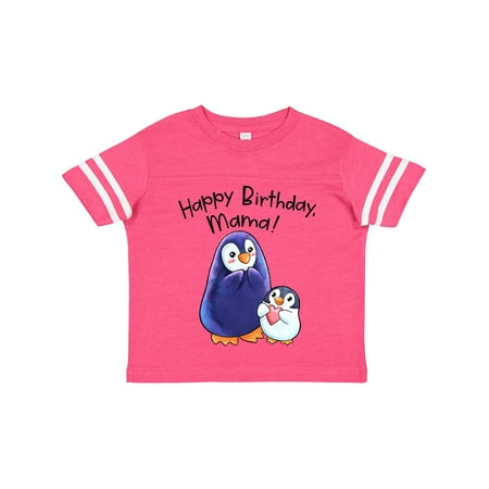 

Inktastic Happy Birthday Mama!- Cute Penguins Gift Toddler Boy or Toddler Girl T-Shirt