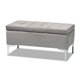 thumbnail image 1 of Baxton Studio Mabel Modern and Contemporary Transitional Gray Velvet Fabric Tapizado Plateado Almacenamiento Otomano Baxton Studio 1.93271E11, 1 of 2