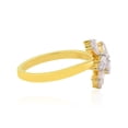 thumbnail image 2 of 0.71 TCW Solid 18 Kt Yellow Gold SI Clarity HI Color Pear & Marquise Diamond Promise Ring, 2 of 4