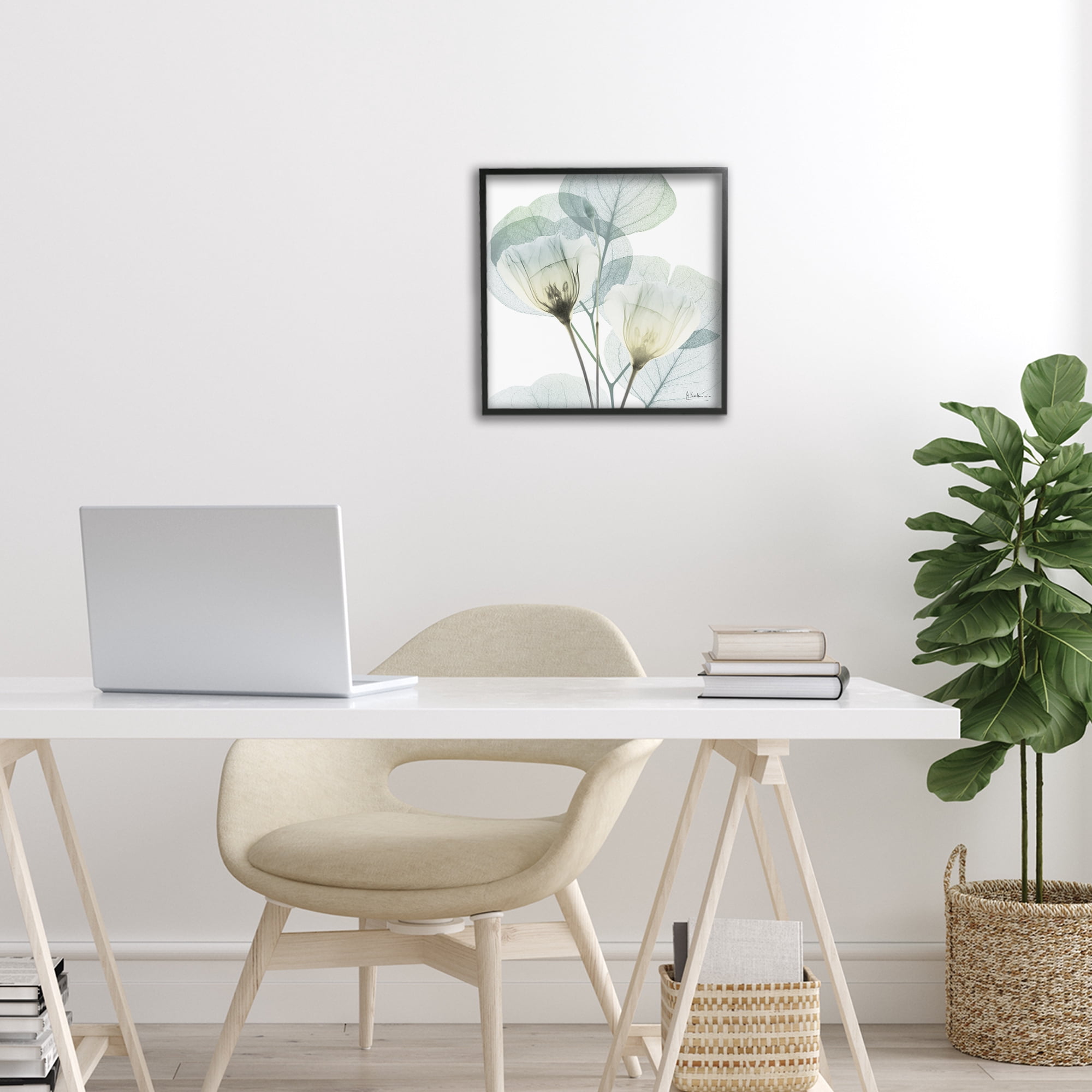 Stupell Industries Divine Fate Flower Leaves Black Framed Giclee Art, design by Albert Koetsier