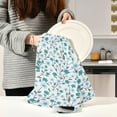 thumbnail image 6 of Kitchen Towels Blue Floral Pattern Cleaning Towel Absorbent Hand Towels Tea Towels for Home Restaurant Dish Clean 28" x 18", 4PCS, 6 of 7