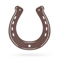 RealSteel Good Luck Horseshoe Metal Sign (Penny Vein)