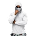 thumbnail image 2 of Domuza Mens Sun Protection Fishing Shirts Upf 50+ Long Sleeve Hoodie Tee Shirts 2026 Summer with Face Mask Uv Rash Guard Hiking Blouses White S, 2 of 6
