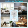 thumbnail image 6 of Comfort Zone 6" 2-Speed Quiet Portable Indoor Desk Fan with Stable Base and Adjustable Tilt, White, 6 of 8