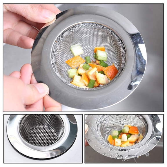 ETEREAUTY Round Stainless Steel Sink Strainer Basket, Non-Magnetic Kitchen Drain Filter, 1 Piece