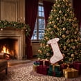 thumbnail image 5 of YingYouFu Christmas Red and White Stripe Stockings with Ruffled Cuff , Xmas Large Hanging Stockings Decorations for Christmas Tree Fireplace Family Holiday Party Decor, 5 of 6