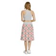 thumbnail image 5 of Women's Skull Playing Card Ace of Spades A-line Printed Skirt Casual Wear, S, Vermilion Black Cream, by Ambesonne, 5 of 6