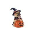 thumbnail image 6 of Noble House Halloween Bulldog Witch Puppy Figurine with Pumpkin Candy Bowl, Decorative Statue, Brown, 6 of 15