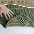 thumbnail image 5 of Upgraded Waffle Bath Mat, Super Absorbent Non Slip Bath Mats for Bathroom Floor, Machine Washable Bathroom Rugs with Tassels, Rubber Backed Bathroom Mats, Ultra Soft, 18" x 30", Olive Green, 5 of 8