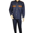 thumbnail image 5 of Men's Stacy Adams Two Piece Matching Walking Set Leisure Suit 1528 Denim, 5 of 9