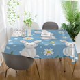 thumbnail image 3 of Yayeee Tablecloths 54" x 54" Rectangle Wrinkle Resistant Party Table Cover, Cartoon Easter Bunnies, 3 of 8