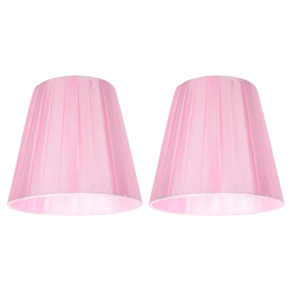 Toyvian 2Pcs Pink Cloth Art Lampshade Stylish Lamp Shade for Indoor Light Decoration